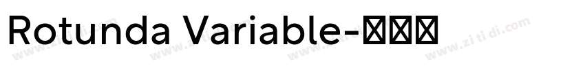 Rotunda Variable字体转换